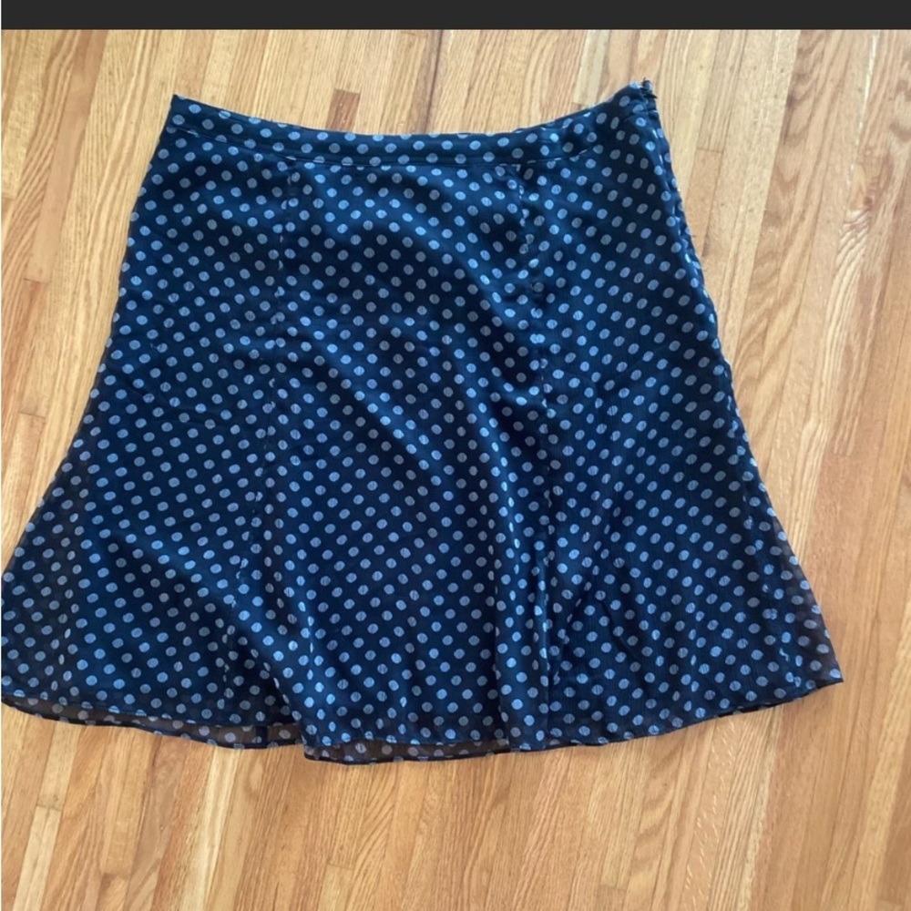 FYLO, Polka dot‎ skirt, black, white, with lining.  Size 16